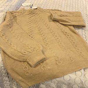 GORGEOUS NWT Funnel Neck Modern Argyle Sweater